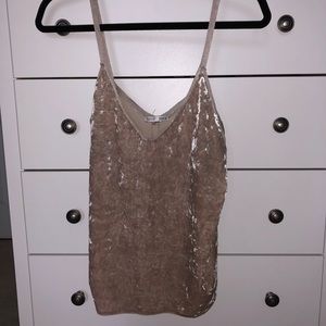 Zara Nude Velvet Cami